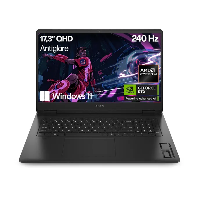 HP OMEN Gaming Laptop 17,3" QHD IPS Ryzen AI 7 350 32GB/1TB RTX 5070 240Hz Win11 17-db1475ng – Bild 2