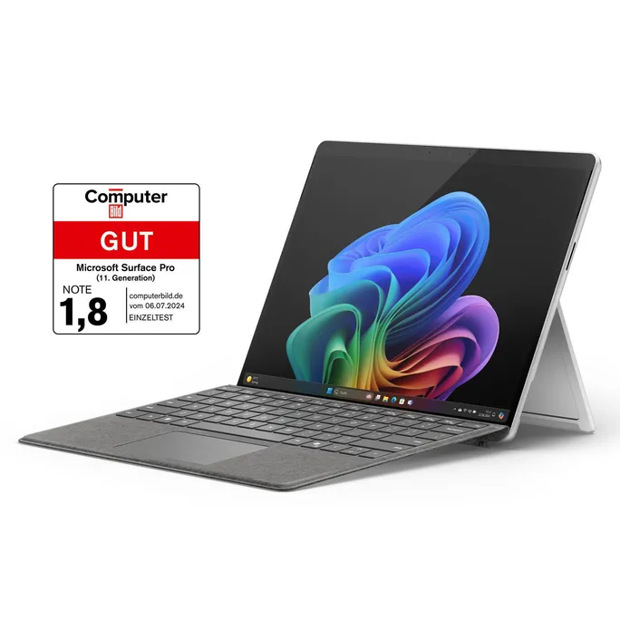 Microsoft Surface Pro (11. Edition) Copilot+ PC 13" 2in1 Platin Snapdragon® X Plus 16GB/512GB SSD Win11 EP2-08345 Ohne Netzteil inkl. MS Surface Pro Keyboard mit Copilot-Taste schwarz – Bild 2