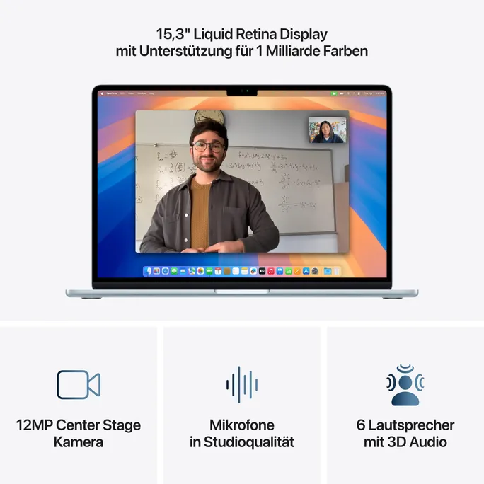 Apple MacBook Air 15,3" 2025 M4/24/1TB SSD 10C GPU Himmelblau BTO – Bild 5