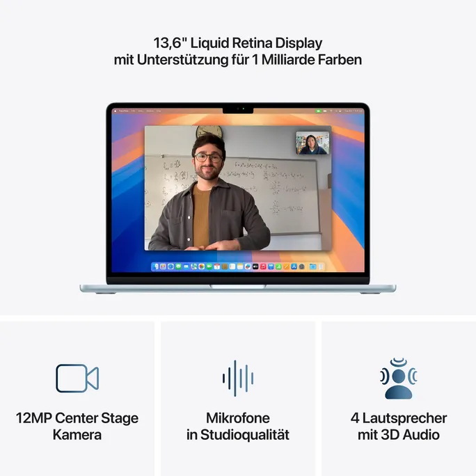 Apple MacBook Air 13,6" 2025 M4/16/256GB SSD 8C GPU Himmelblau MC6T4D/A – Bild 5