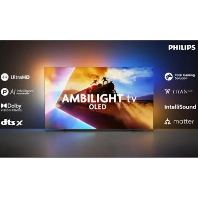 Philips 55OLED760/12 139cm 55" 4K OLED 120 Hz Ambilight Smart TV Fernseher – Bild 2