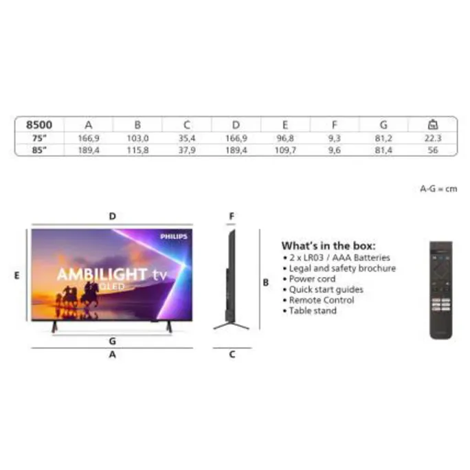 Philips 85PUS8500/12 215cm 85" 4K Ambilight TV – Bild 5
