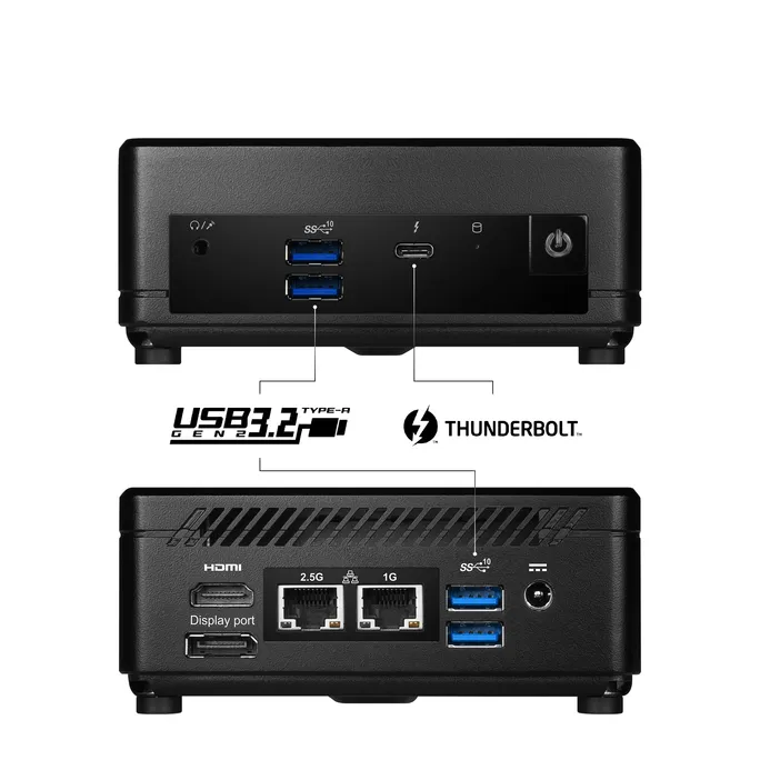 MSI Cubi 5 12M Barebone i7-1255U 0GB SSD Intel Iris Xe DOS 12M-020BDE – Bild 3