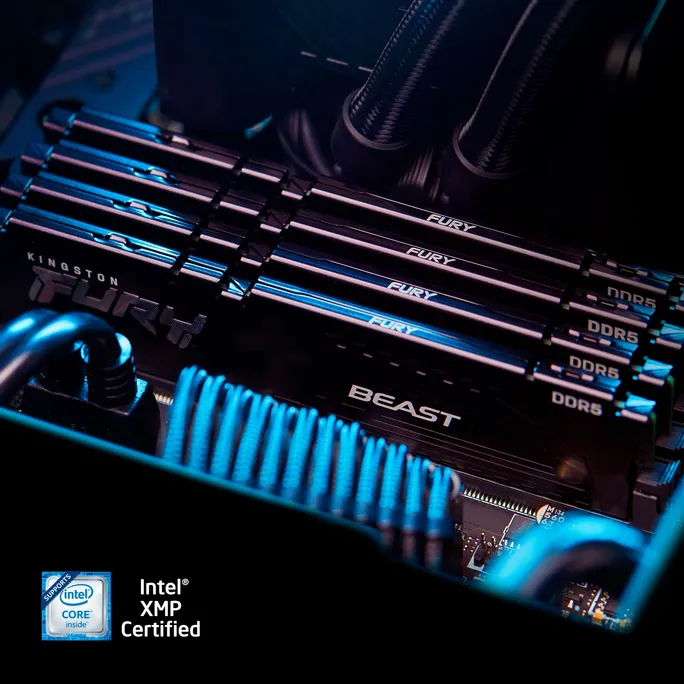 32GB (2x16GB) KINGSTON FURY Beast DDR5-5600 CL36 EXPO RAM Gaming Arbeitssp. Kit – Bild 2