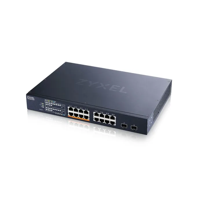Zyxel XMG1915-18EP 16-Port 2.5GbE Smart Switch, 2x SFP+, 8x PoE++ 180W lüfterlos – Bild 2