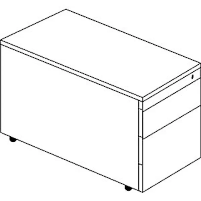 Schubladencontainer mit Rollen, 570x800, 1 Materials., 1 Hängereg, alu/gelbgrün – Bild 2