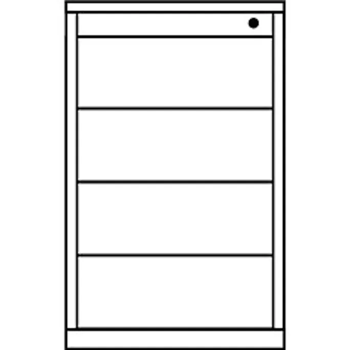 Schubladencontainer, HxT 720x800 mm, 4 Schubladen, reinweiß/anthrazitgrau/weiß – Bild 4