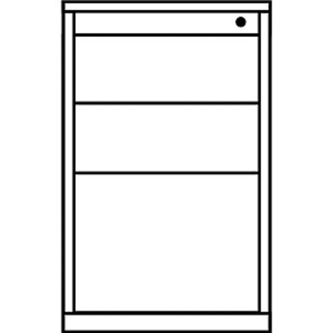 Schubladencontainer, 720x800, 2 Schübe, 1 Hängereg., anthrazit/lichtgrau – Bild 4
