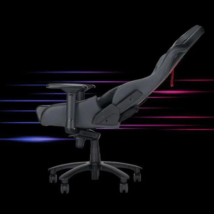 ASUS ROG Chariot X Gaming-Stuhl - Aura RGB Beleuchtung, 4D-Armlehnen, Grau – Bild 3