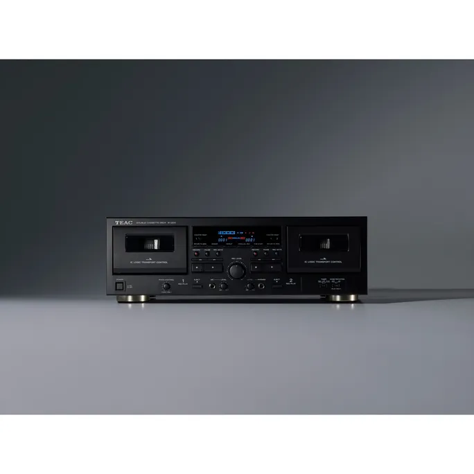 TEAC W-1200 Doppel-Kassettendeck USB-Ausgang schwarz – Bild 3